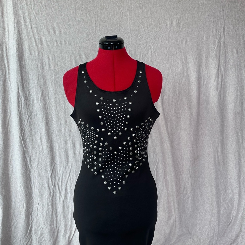 Black Studded Tank Dress